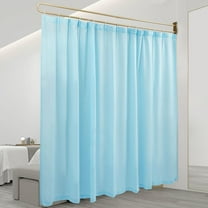 Privacy Partition Curtain, U-Shape Room Divider Portable Protection Curtain ﻿Metal Support for Beauty Salon SPA Fitting Room 1 Panel 86.6" H