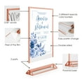 thumbnail image 2 of M&T Displays 5x7 T-Shape Acrylic Menu Holder Gold Border Double Sided Bottom Load Sign (12 Pack), 2 of 8