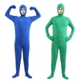 thumbnail image 2 of Disfraz de hombre invisible negro con cara de espectáculo de Halloween, ropa invisible unida, disfraz femenino mate para niños, 2 of 5