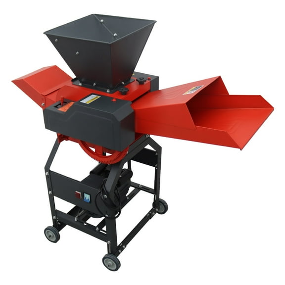 220V 4-Blades Hay Cutter Pulverizer Crusher Shredder for Corn Wheat Straw Rootstock Crops Animal Feed