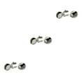 thumbnail image 1 of Transemion Round Men Cufflinks Cuff Button Covers 2 Suit Gift Business Pieces Men Silver 15mm Diameter 3Set, 1 of 6