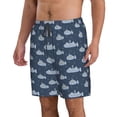 thumbnail image 2 of Pofeuu Submarine With Periscope Prin Men's Swim Trunks Quick Dry Bathing Suit Swimming Board Shorts Mesh Lining Beach Swimwear-3X-Large, 2 of 6