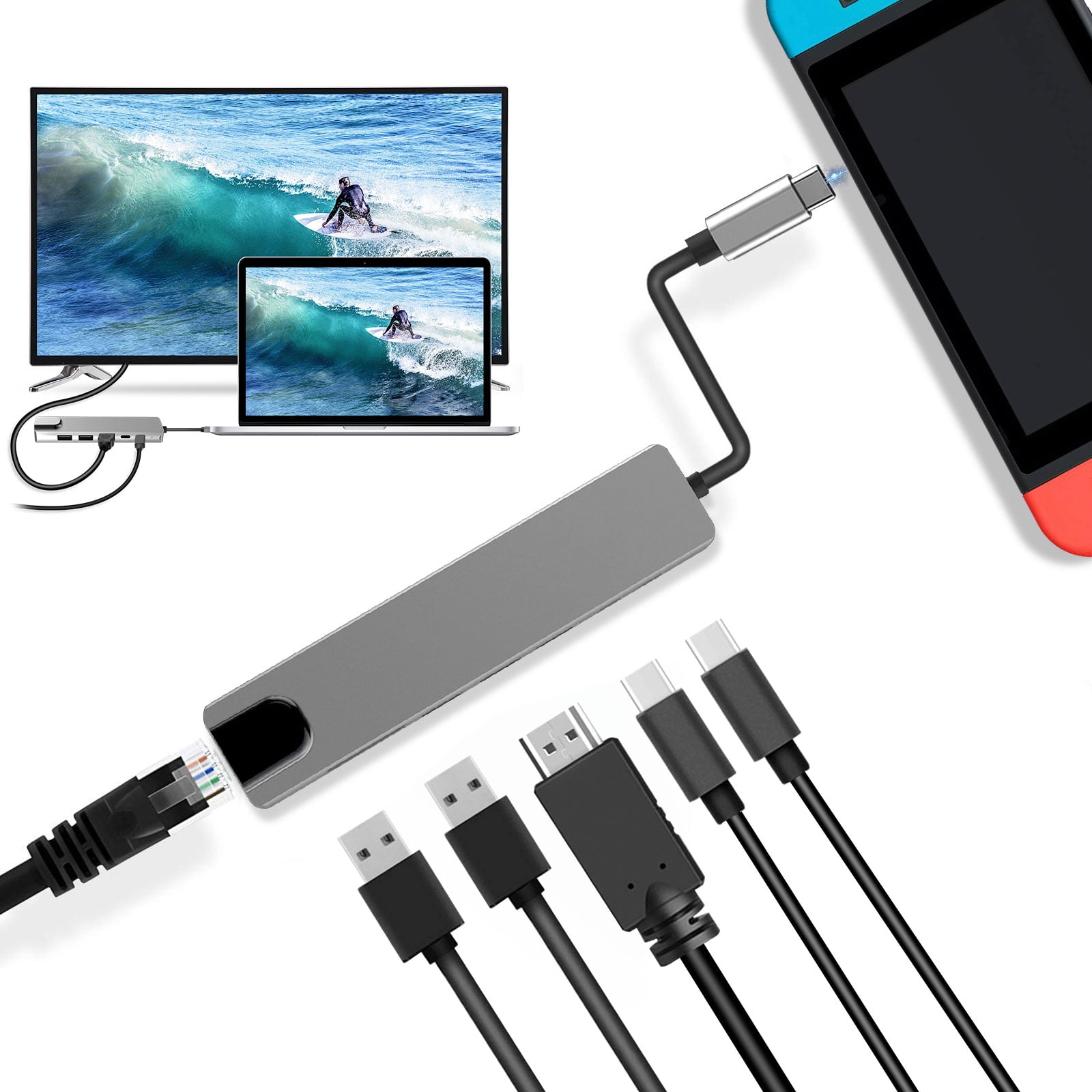 Usb Type C To Hdmi Multiport Hub Eeekit Usb C Hub Pd Charger For Nintendo Switch Lite Portable 4k Hdmi Dock With 2 Usb C Pd Port 2usb3 0 For Samsung Macbook Pro Imac And Usb Type C To Hdmi Multiport Hub Eeekit Usb C Hub Pd Charger For Nintendo Switch Lite Portable 4k Hdmi Dock With 2 Usb C Pd Port 2usb3 0 For Samsung Macbook Pro Imac And