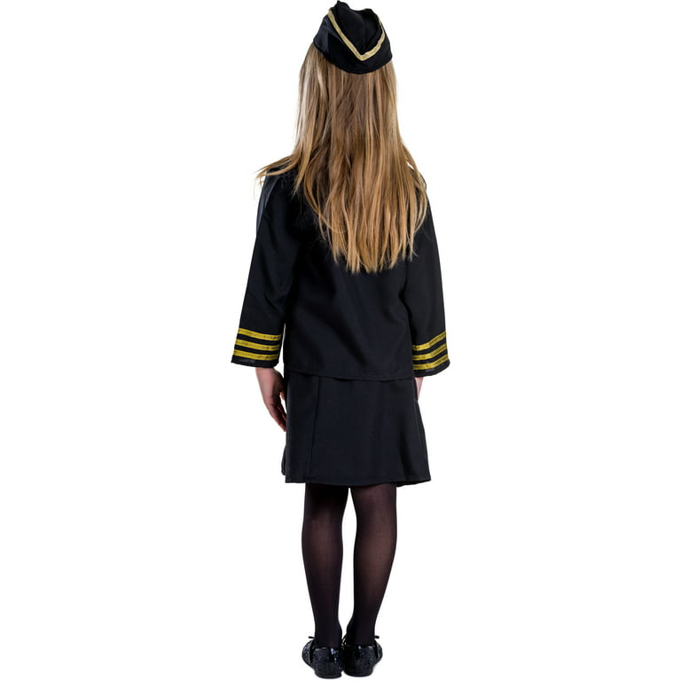 Dress Up America Flight Attendant Costume for Kids - Stewardess Costume Set  for Girls - Small