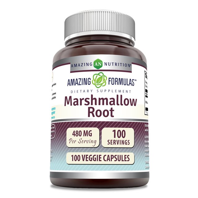 Amazing Formulas Marshmallow Root 480mg 100 Veggie Capsules Supports