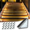 thumbnail image 1 of 16 Pack Solar Stair Lights Outdoor Stair Lights with Waterproof IP67 LED Solar Light for Outside Light Decor for Stair, Deck, Front Step, Front Porch, Patio, Garden and Backyard, 1 of 7