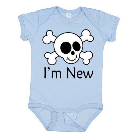

Inktastic I m New Cute Skull Baby Gift Baby Boy or Baby Girl Bodysuit