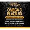 thumbnail image 5 of FREZZOR Omega 3 Black Green Lipped Mussel Oil, 53x Higher potency for Superior Joint Comfort & Mobility, No Fishy Aftertaste, 1 Bottle, 60 Softgels plus 1 Bottle of Vitamin D3+K2, 5 of 6