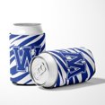 thumbnail image 5 of Carolines Treasures CJ1034-WCC Letter W Initial Monogram - Tiger Stripe Blue And White Can Or Bottle  Hugger, 5 of 5