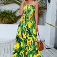 thumbnail image 1 of SMihono Robe Maxi Bohème d'Été pour Femmes Grande Taille Mode Décontractée Printemps et Été Sans Manches Col Carré Robe de Plage, 1 of 9