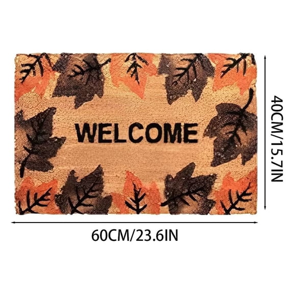 23.6x15.7in Summer Welcome Doormat, Outdoor Welcome Home Front Porch Carpet, Stylish Bedroom Entrance & Courtyard Decorative Mat, Non-Slip Absorbent Floor Mat for Home