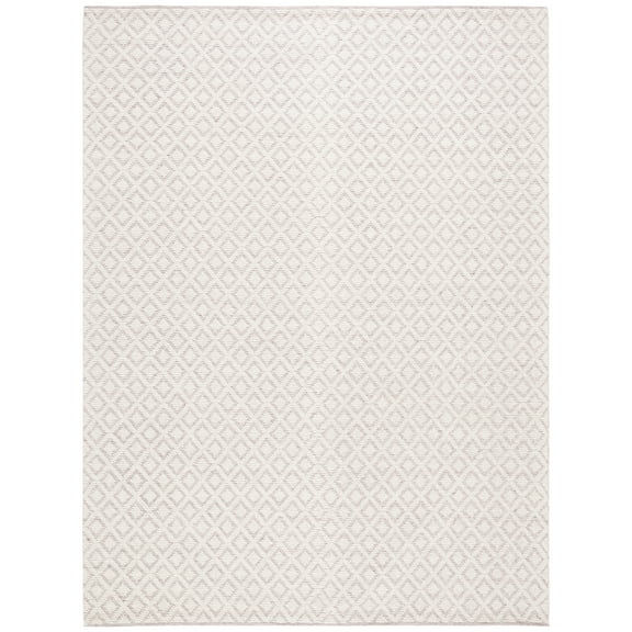 SAFAVIEH Vermont Thurstan Geometric Wool Area Rug, 9' x 12', Ivory/Red