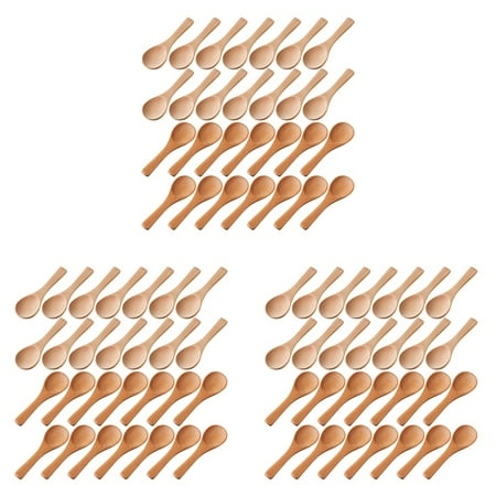 

Small Wooden Spoons Mini Tasting Spoons Condiments Salt Spoons for Kitchen Cooking Seasoning Oil Coffee Tea Sugar 90Pcs