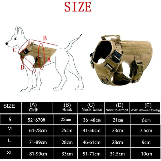 K9 Tactical Military Vest Pet German Shepherd Golden Retriever Tactical Training Dog Harness and Leash Set For All Breeds Dogs ShopWise Round Bodega Aurrera en linea