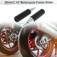 thumbnail image 2 of Unique Bargains 0.67" Motorcycle Slider Frame Aluminum Alloy Plastic Wheel Fairing Protection Crash Pad Protector Guard 1.14" 4.69"  Silver Tone 2 Pcs, 2 of 7