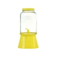 thumbnail image 2 of Gibson Home 13094802RR Chiara 2 GL - Glass Lid & Metal Base - Yellow - Mason Beverage Dispenser, 2 of 5