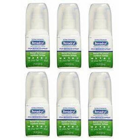 Benadryl Itch Relief Spray Extra Strength 2 oz (Pack of 6)