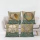 thumbnail image 1 of Juego De 4 Fundas De Cojines De Algodón Y Lino Estilo Q De 45 * 45 Cm Fundas De Almohada Decorativas para Decoración del Hogar Fundas De Cojines Clásicas para El Hogar Sala De Esta, 1 of 5