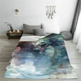 thumbnail image 5 of Sikiie Ink Style Wave Dragon Ultra-Soft Micro flannel Blanket Luxury All Seasons Warm Blanket for Bedding Sofa and Travel (4 sizes)-50"x40", 5 of 7