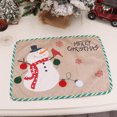 thumbnail image 4 of Ofertas de iluminación Mantel individual Xihbxyly bordado de muñeco de nieve, 4 of 5