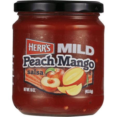 Mango Salsa Ingredients - Herr's Mild Peach Mango Salsa 16 oz. Jar (2 Jars)