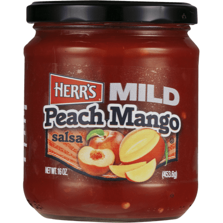 Herr's Mild Peach Mango Salsa 16 oz. Jar (2 Jars) (Best Ever Mango Salsa)