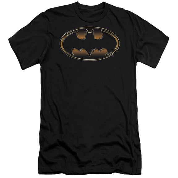 Batman Black & Gold Embossed S/S Adult 30/1 T-Shirt Black