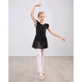 thumbnail image 4 of Stelle Ballet Leotard Ruffle Sleeve with Chiffon Skirt Ballerina Dance Dress for Girls,Black,4T, 4 of 7