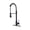 Matte Black, variant on Izzovium Commercial Modern Single Handle Spring High Arc Kitchen Faucet, 23.62" Height, 8" Spout Reach, 1.8GPM Flow Rate, Brushed Nickel Finish, Stainless Steel Construction