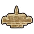 thumbnail image 2 of Printtoo Christiansborg Palace Denmark Engraved Wooden Fridge Magnet Souvenir Gift, 2 of 2