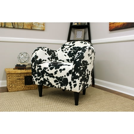 Julian Mid Century Arm Chair - Cowhide Black