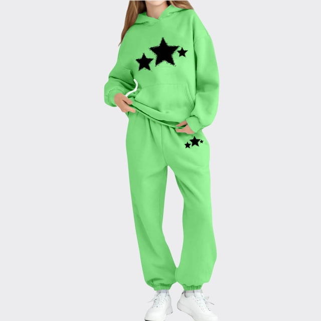 Cowsor Little Girls Outfits 2 Piece Toddler Long Sleeve Sweatshirt Leggings Pants Clothing Set