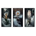 thumbnail image 2 of Designart "Winter White Calla Lily Bloom I" Floral & Botanical Framed Wall Art Set Of 3 - White Lily Frame Gallery Set For Office Decor, 2 of 6