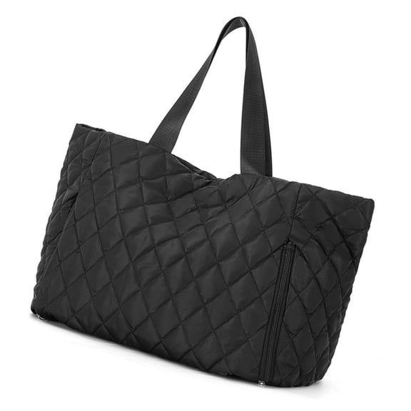 Trendy Shoulder Bag Gym Bag Quilted Fitness Bag Travel Bag Sport Bag Business Trip Bag Large Capacity Overnight Bag