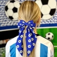 thumbnail image 4 of Hairpin Extra Large Ribbon Bowknot Design Back Head Hair Clip Soccer Pattern Spring Hair Pin Party Hair Accessory, 4 of 8