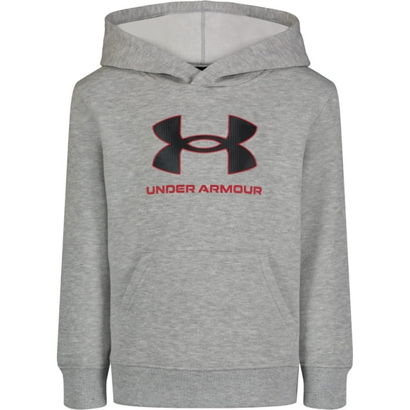Under Armour Boys' Hoodie, Fleece Pullover, Logo & Printed Designs, Mod Gray