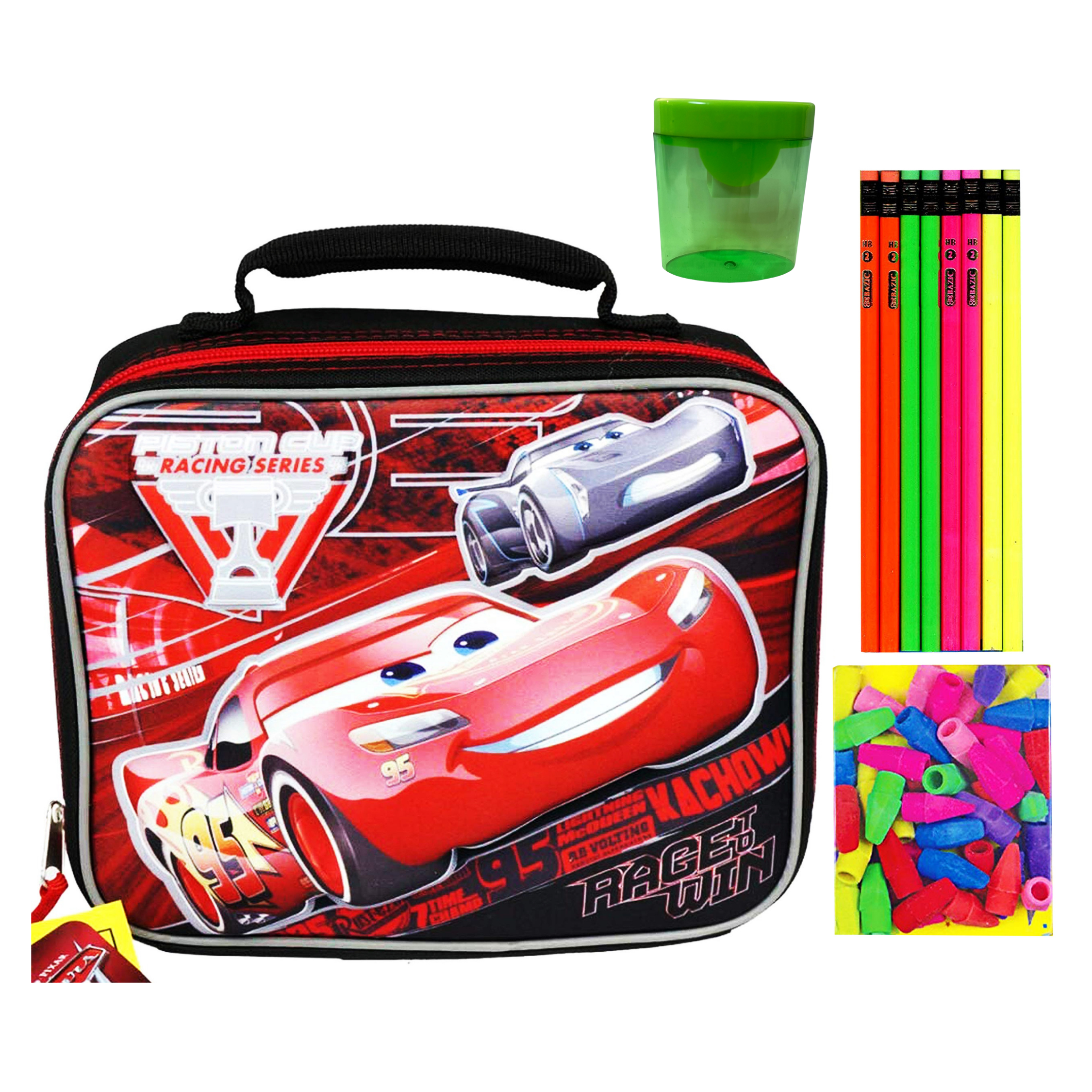 The Cars Lunch Bag No.95 McQueen Picnic Food Storage Cooler School Lunch Bag Box