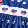 thumbnail image 5 of HAYIMI Outfit Sets Independence Day Baby Girl Outfit Sleeveless O-Neck Star Dress With Patriotic Heart Embroidery Bodysuit Romper Summer Lightweight Clothes Sets Versatile for Play, 5 of 6