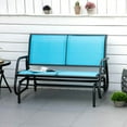 thumbnail image 5 of Yardi Yarda 2-Person Outdoor Glider Bench, Patio Double Swing Rocking Chair, Loveseat with Power Coated Steel Frame, Blue, 5 of 11