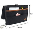 thumbnail image 2 of Bedside Organizer, Easy Install for Quick Setup, Large Capacity with Multiple Compartments, Black, 2 of 5