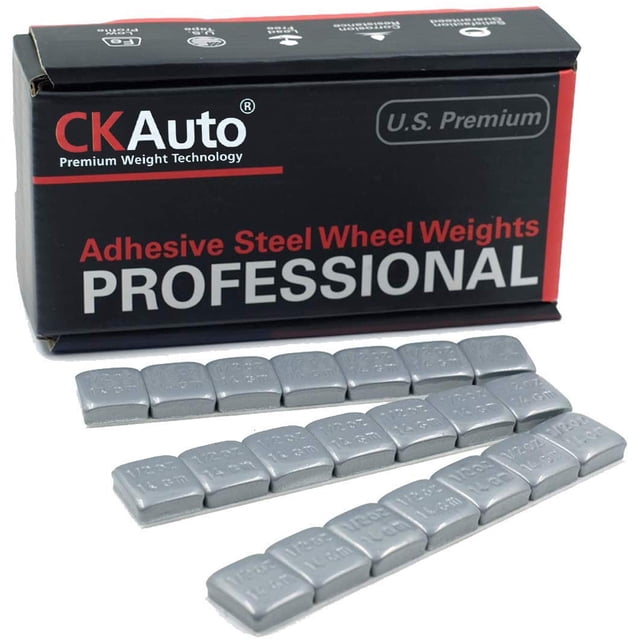 Pedajes para ruedas CKAuto en barra adhesiva, 63 oz/1,8 kg, gris (126 unidades)