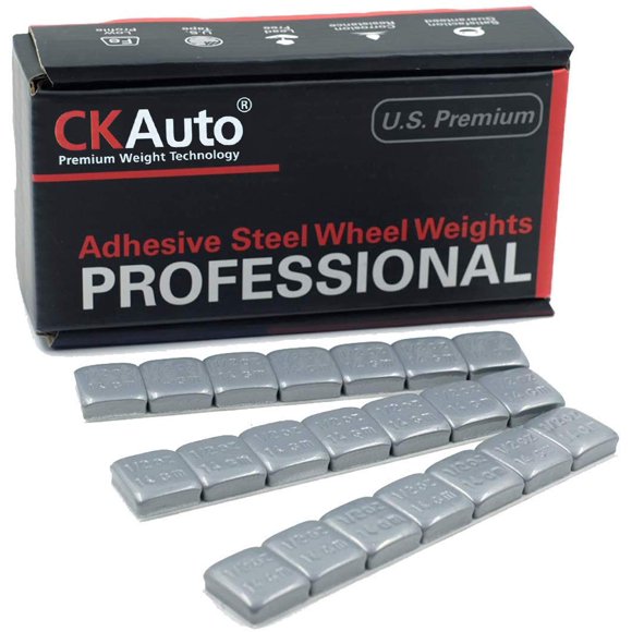 Pedajes para ruedas CKAuto en barra adhesiva, 63 oz/1,8 kg, gris (126 unidades)