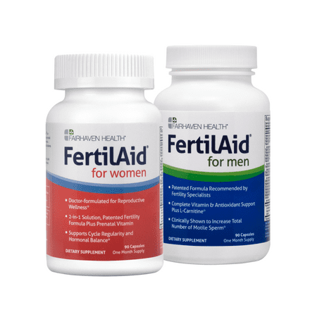Fertilaid for Men and FertilAid for Women Combo Fertility Supplements (1 Month