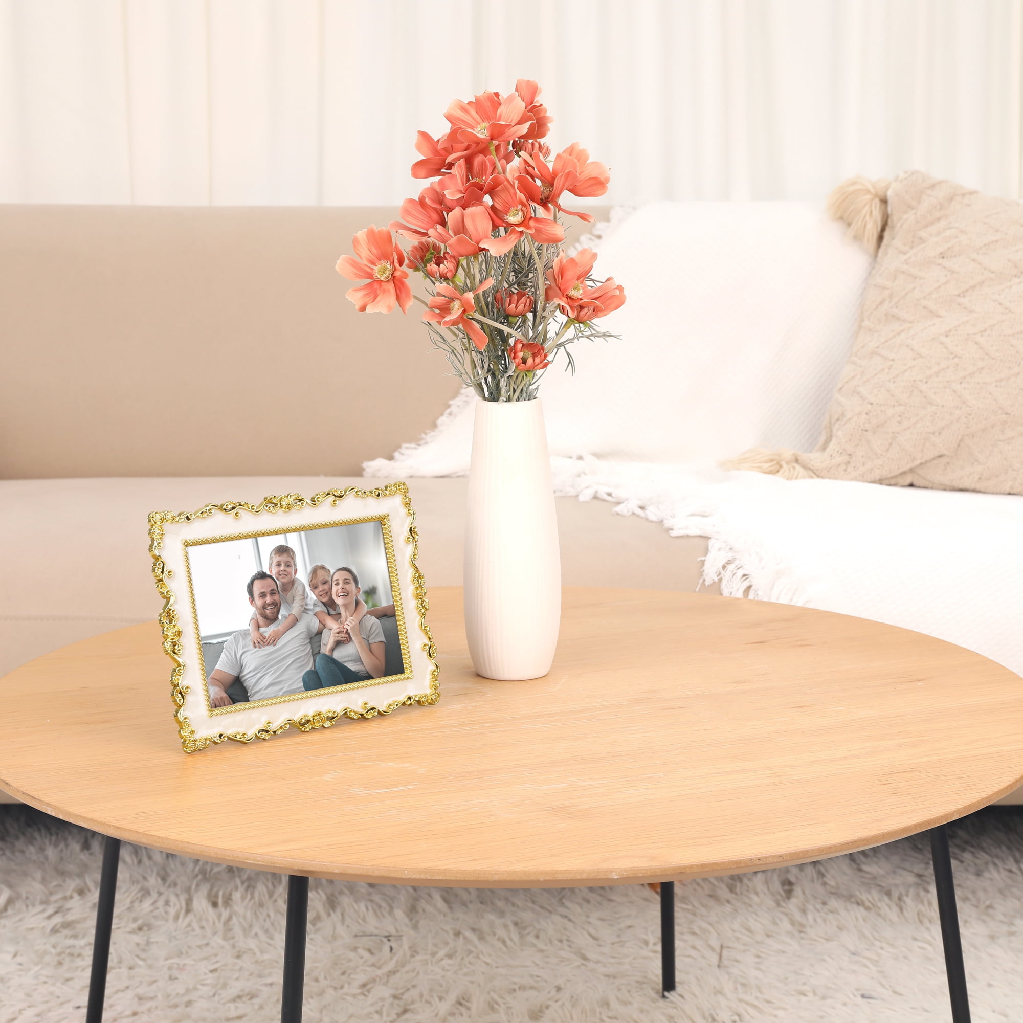 Unique Bargains Picture Frame Luxury Photo Frames Gold 5x7
