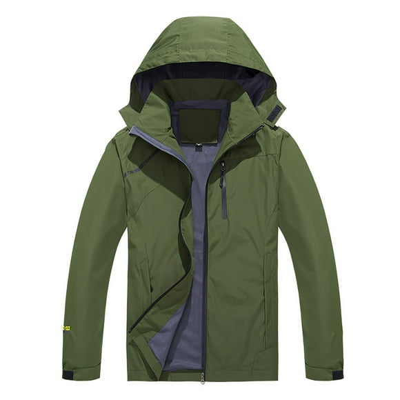 EGNMCR Jackets for Men Men's Thin Jacket Casual Sports Windbreaker Hooded Solid Color Coat