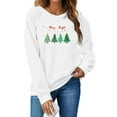 thumbnail image 5 of Ailaofu Christmas Sweatshirts Women Tis The Season Xmas Shirt Christmas Tree Graphics Tees Holiday Long Sleeve Pullover Tops, 5 of 7