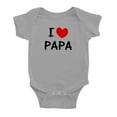 thumbnail image 2 of I Love MAMA PAPA Twins Baby Clothes Jumpsuit Bodysuit (Gray, 3-6M), 2 of 5