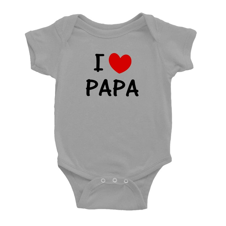 I Love MAMA PAPA Twins Baby Clothes Jumpsuit Bodysuit Gray 18 24M