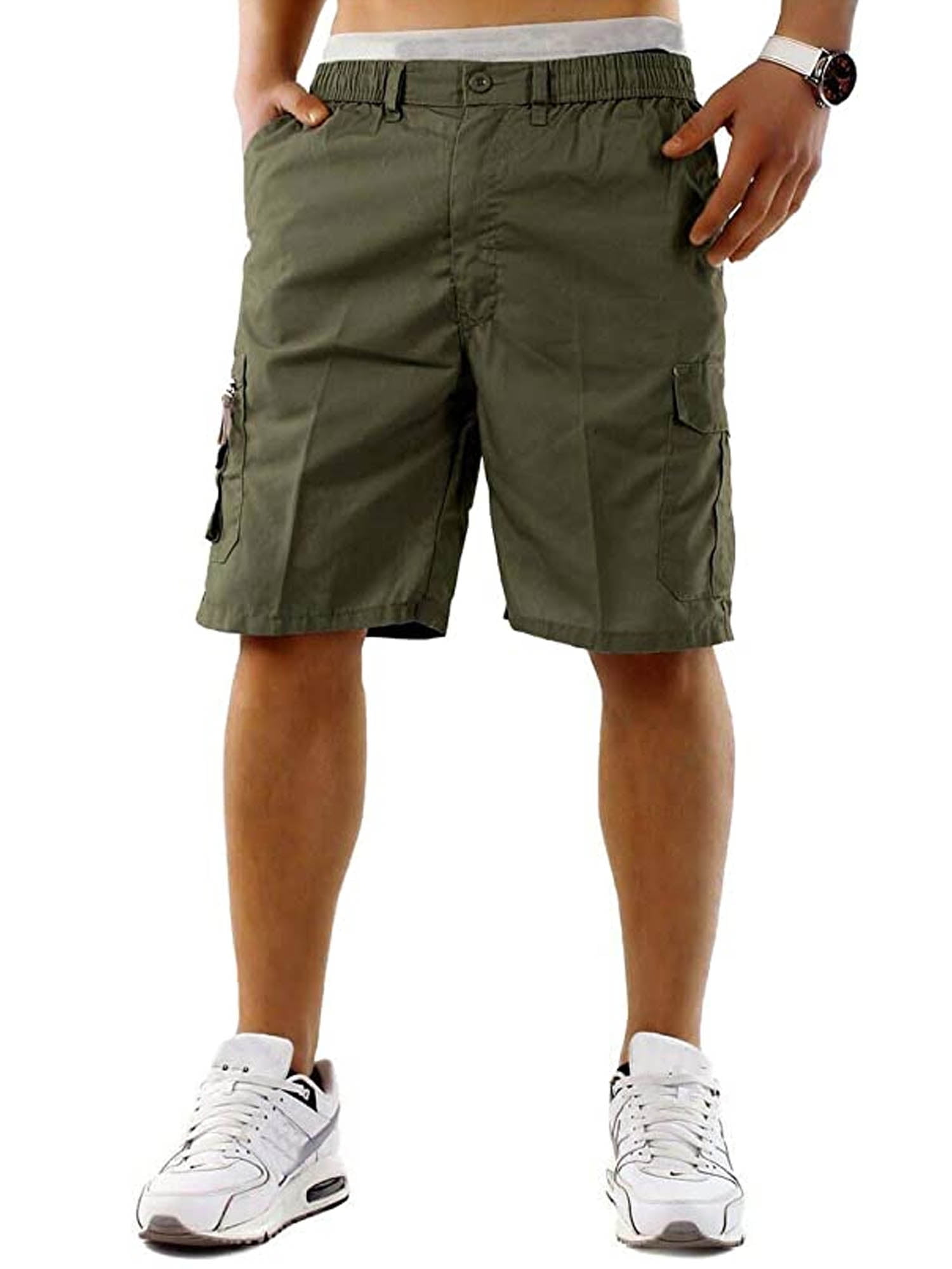 Liangchengmei Mens Cargo Shorts Relaxed Fit Multi-Pocket Outdoor Summer ...