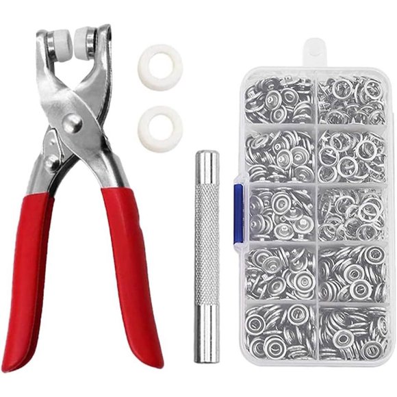 Metal Snap Fasteners Kit 150 Sets with Pliers